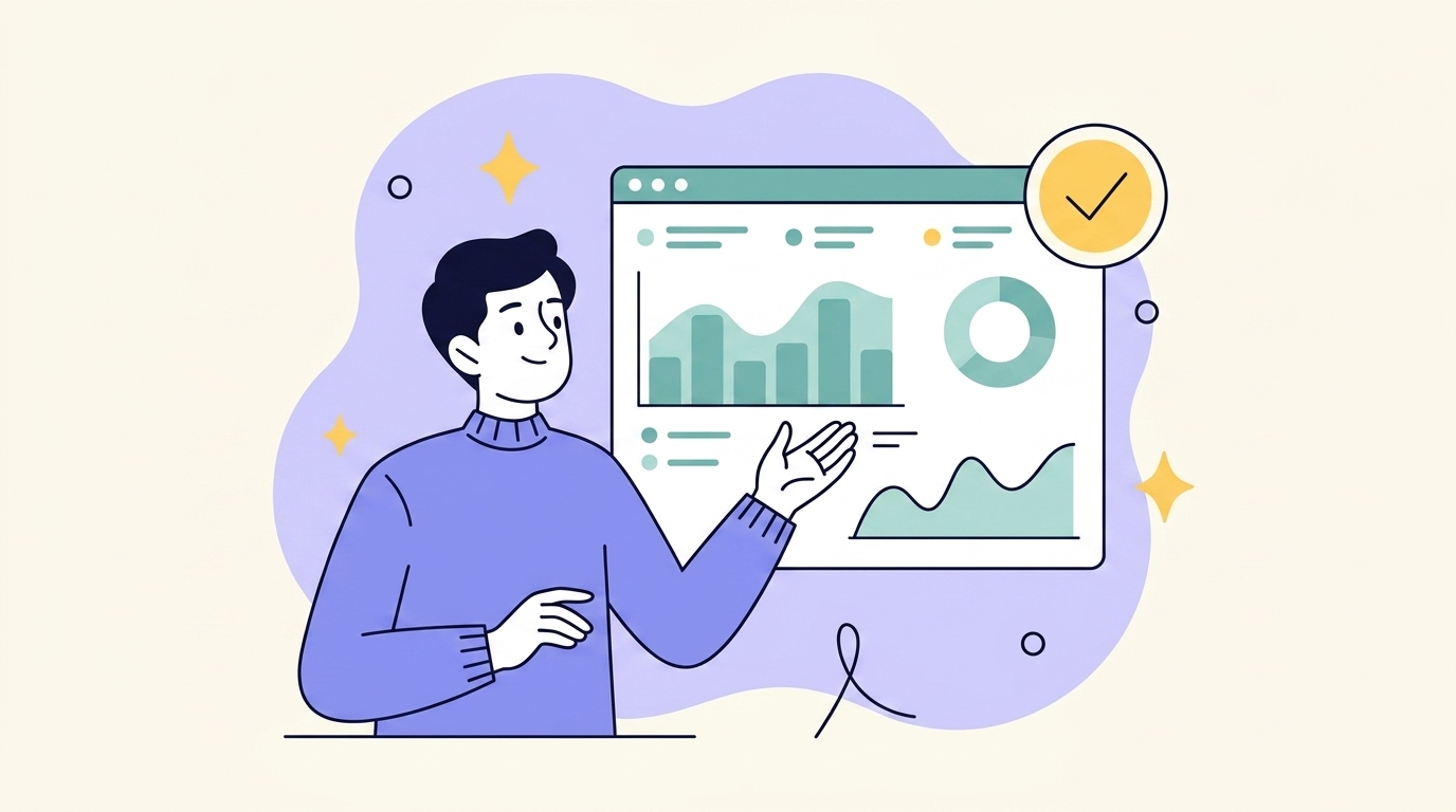 Data analytics visualisation and business insights illustration